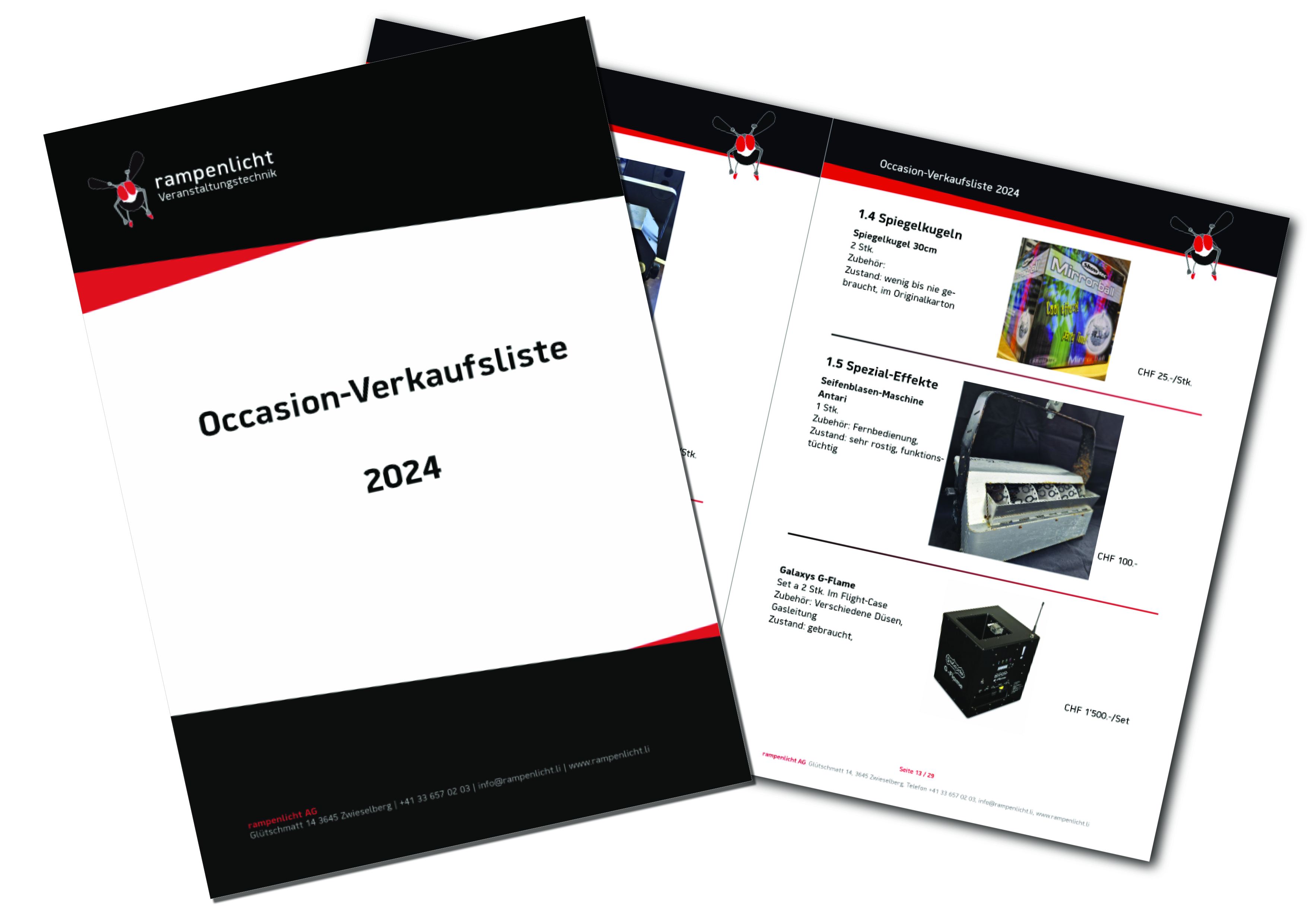 Occasion-Verkaufsliste